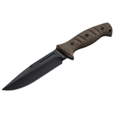 Desert Warrior Black Coated Micarta Knif