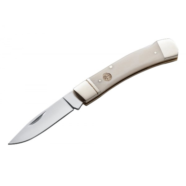 Gentleman's Lockback Bone Handles White