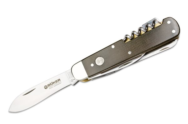 Quadro Micarta Hunters Pocket Knife-Grn