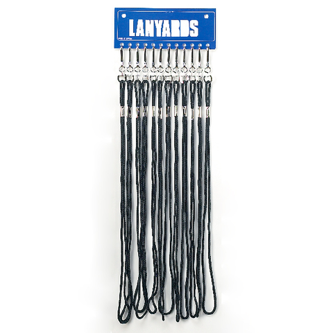 Lanyards-12 Per Card Black