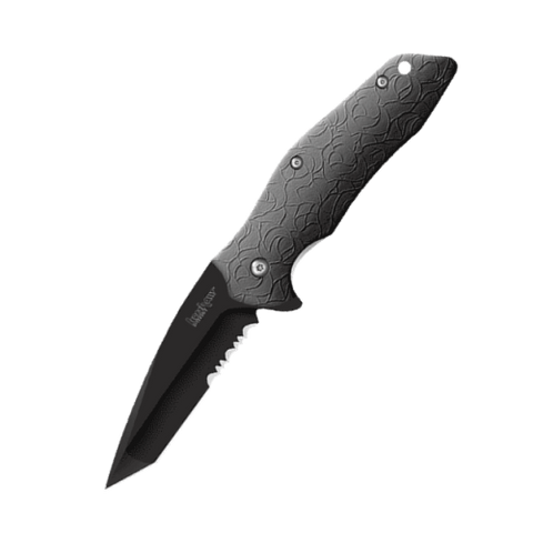 Kuro Tanto Black Serrated Folder Clampac