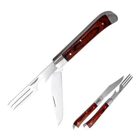 Nobility Camper 7" Fork & Knife, Rose