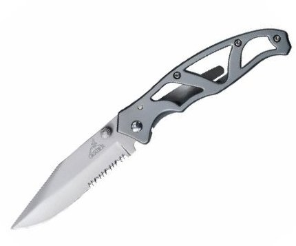 Paraframe II - Stainless, Serrated - Cla