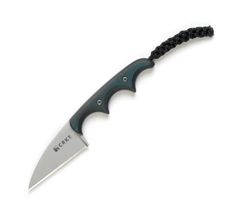 Minimalist Green-Blk Micarta Neck Knife