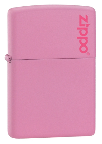 Pink Matte w- Zippo Logo Lighter