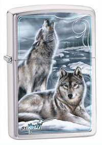 Mazzi Winter Wolves Zippo