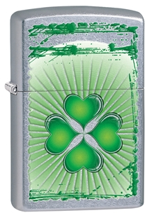 Clover Grunge Street Chrome Zippo