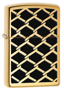 Fence Design High Polish Brass Zippo