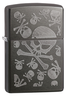 Iced Skulls Gray Dusk Zippo Lighter