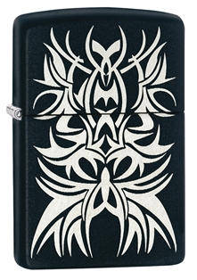 Tattoo Mark Black Matte Zippo Lighter