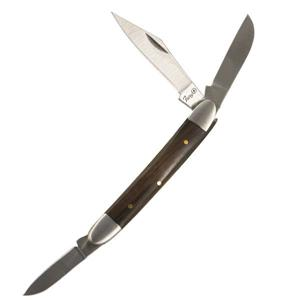 Stockman Mini Wood Tri Blade Folder