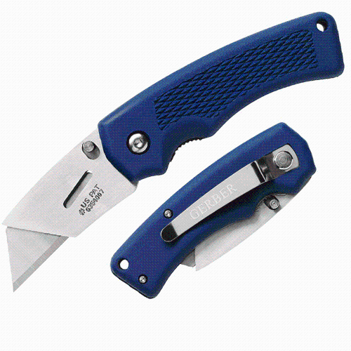 Gerber Edge Blue Rubberized Handle