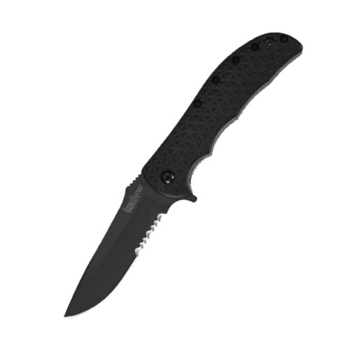 Volt II Black Serrated Folder