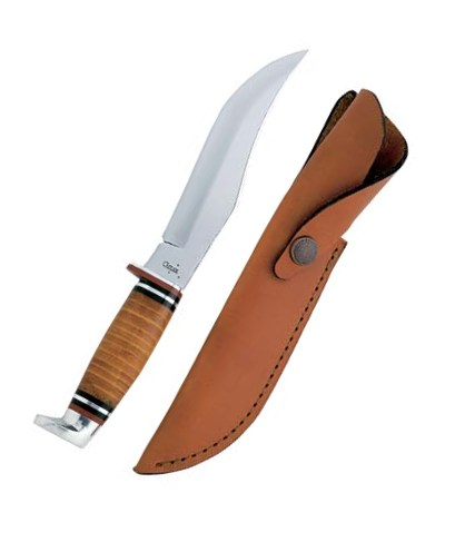 Hunter 6" Skinner Blade w Leather Handle