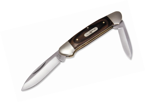 Canoe Pocket Knife Woodgrain Handle