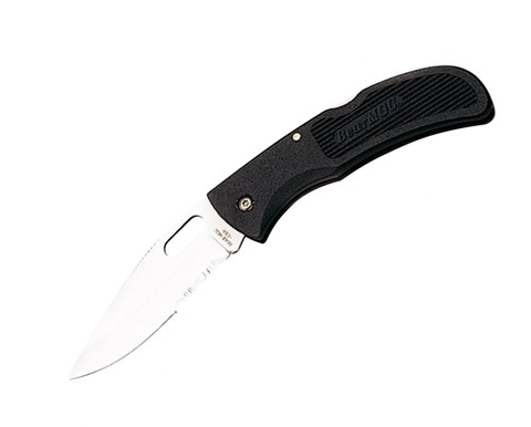 4-1-2" Black 1 Hand Opener Serrated Blk