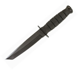 Short Black Tanto w- Hard Plastic Sheath