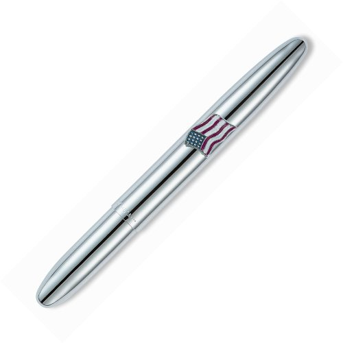 Chrome Bullet Pen w- American Flag