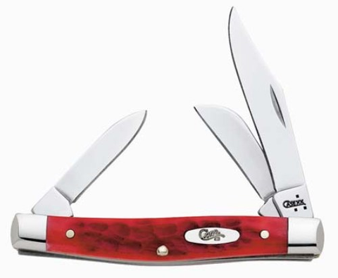 Md Stockman Red CV Bone Pocket Knife