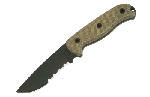 TAK-1 1095 Steel Serrated Edge