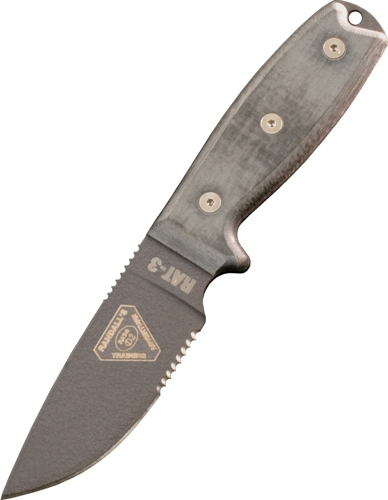 RAT-3 1095 Serr Edge w- Black Sheath