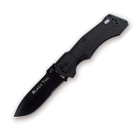 King Cutlery Black Tac Folding Knife