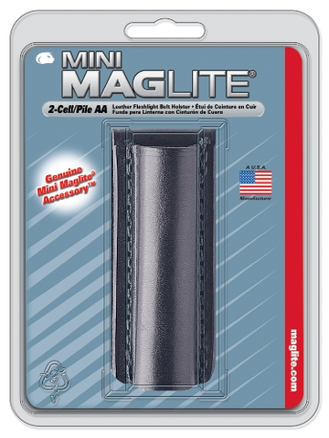 Maglite AA Black Leather Belt Holster