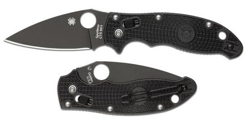 Manix2 Folding Knife Black Plain Blade