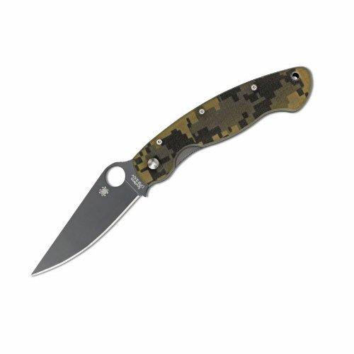 Military Plain edge Black Camo G-10