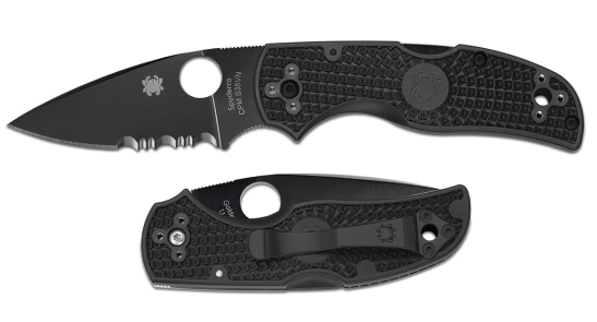 Native 5 Black 3" Partially Serrated Bla