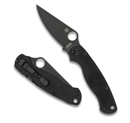 Paramilitary 2 Black Blade Plain Edge