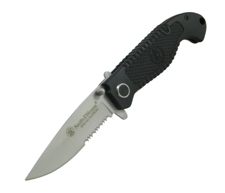 Folding Serrated Special Tactical Silver