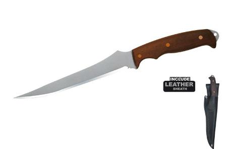 Tiburon Fillet Knife w- Leather Sheath