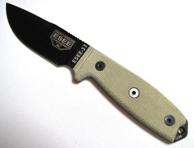 ESEE-3MIL Plain Edge w Black Blade