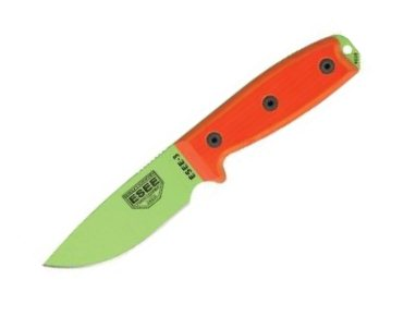 ESEE-3PM-VG Venom Grn Plain Edge Org Hnd