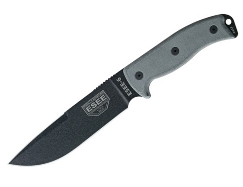 ESEE 6 Plain Edge Clip Point Coyote Shth