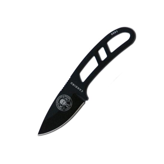 Candiru Knife Skeletonized Handle Black