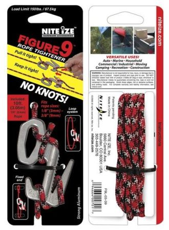 Large Figure 9 Rope Tightener w-Rope