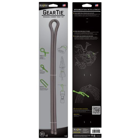 Gear Tie 32"-Foliage Green 2 Pk