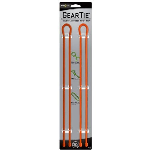 Gear Tie 32"-Bright Orange 2 Pk