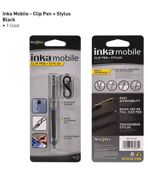 Inka Clip Pen and Stylus (Smoke)