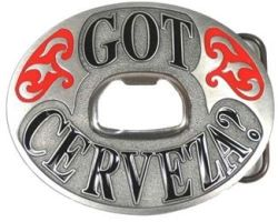 Got Cerveza? Enamel Buckle