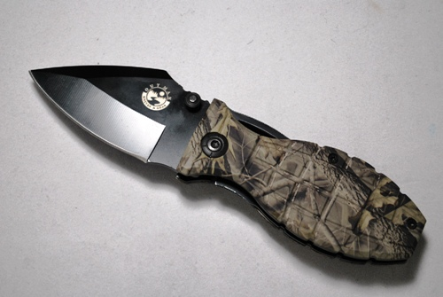 Camo Grenade Pocket Knife