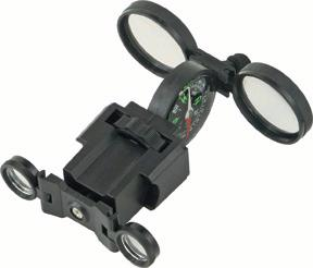 Compass w- Glasses & Magnify Glass Black