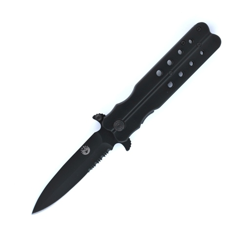 Assisted Open Liner Lock All Black Knife