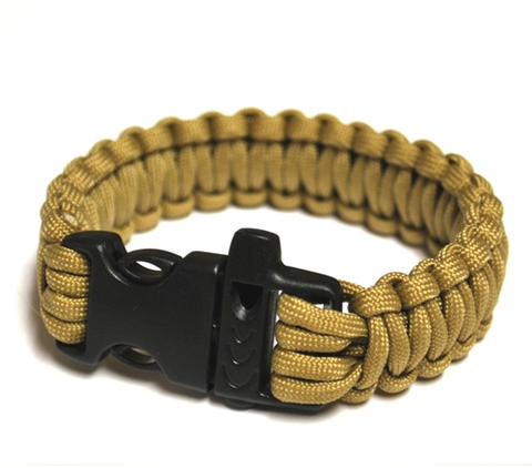 Survival Bracelet w-Whistle - Golden