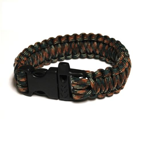 Survival Bracelet w-Whistle - Army Camo