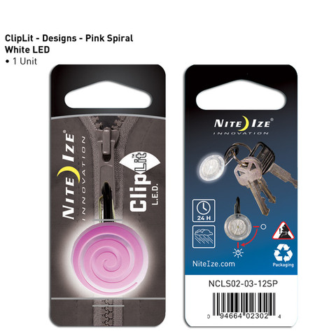 Clit Lit Pink Spiral-White