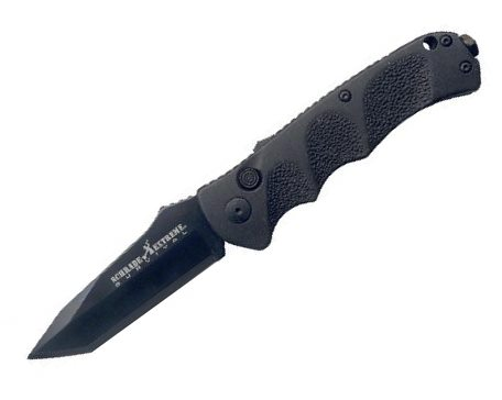 Black Tanto 4116 Steel, Push Button Lock