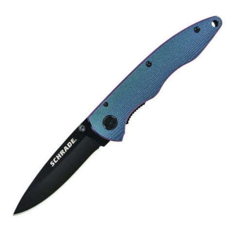 Drop Point Blade ColorShift Aluminum Han